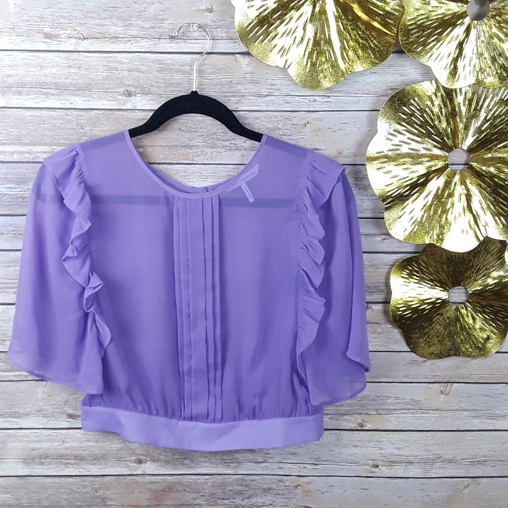 French Connection sheer crop top